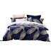 Thủy dệt bông phản ứng in chải denim giường đôi 1,8 mét từ bộ đồ giường lá fan - Bộ đồ giường bốn mảnh chăn ra gối nệm cao cấp Bộ đồ giường bốn mảnh