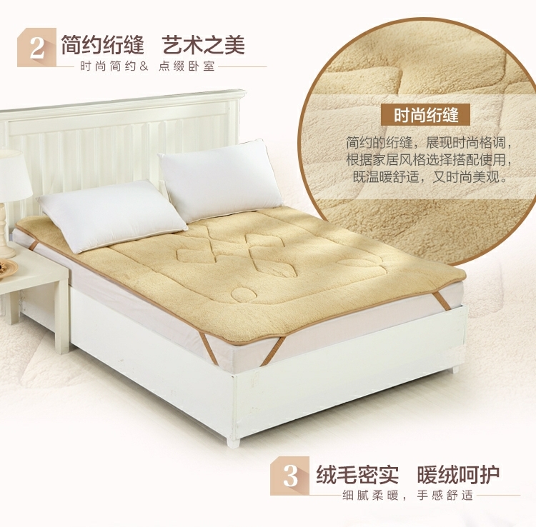 Mercury nhà dệt đôi dày ấm giường 褥 1,8 nệm N3 thời trang ấm áp len chống trượt nệm - Nệm nệm giá kho