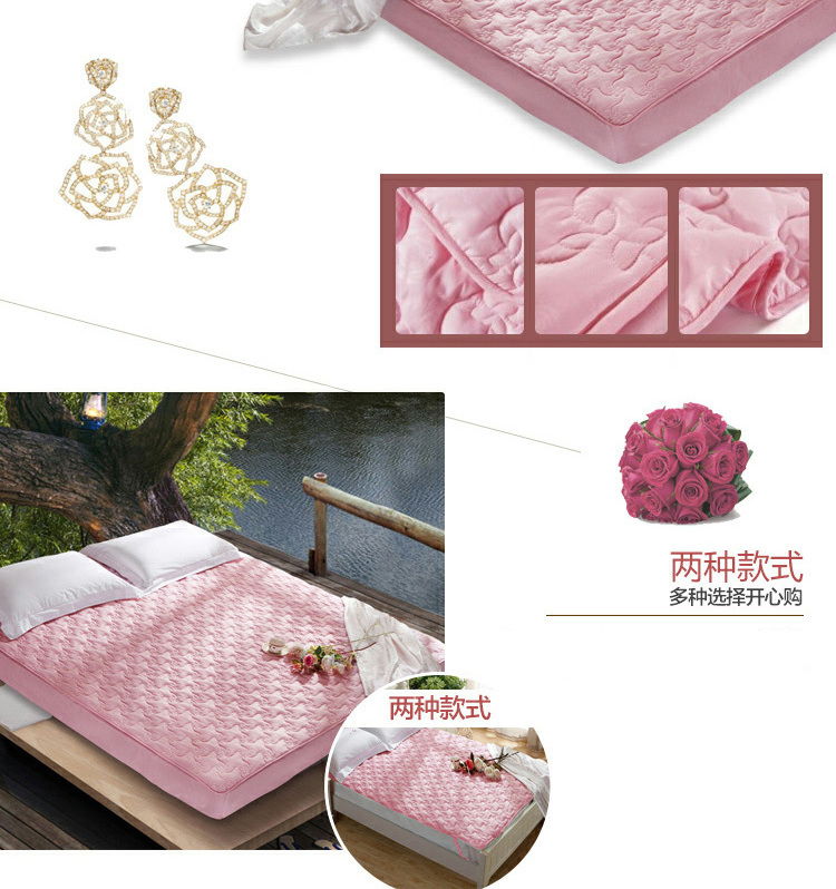 Thủy ngân Trang chủ Dệt may Austin Rose Bed Pads Độc giường đôi 1,8 Metros Nệm Giường Nệm ấm