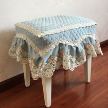 New chenille thickened square stool set round stool chair cover dressing stool set piano stool set piano stool set