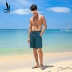 Quần đi biển bên bờ biển Sanqi có thể được tung vào suối nước nóng cho nam kỳ nghỉ năm điểm quần short cỡ lớn thoải mái thả quần bơi thân - Quần bãi biển Quần bãi biển