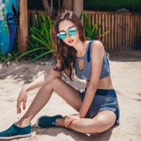 Áo tắm ba mảnh kỳ lạ nữ thể thao hai mảnh boxer Hàn Quốc sinh viên gợi cảm bảo thủ giảm béo áo tắm mùa xuân nóng bỏng - Bộ đồ bơi hai mảnh bộ đồ bơi nữ 2 mảnh	