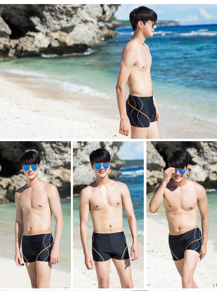 Đồ bơi nam Sanqi, quần short boxer, thể thao, size lớn, người lớn, eo thấp, thời trang gợi cảm, cộng với phân bón, tăng quần bơi đồ bơi cho nam