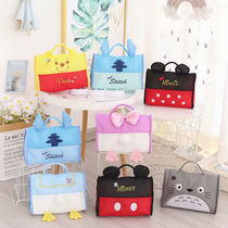 Japanese cartoon mesh wash bag cosmetic bag travel storage bag finishing bag large capacity multifunctional female portable