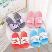 Cute cartoon indoor home soft bottom bathroom bath non-slip shower slippers female home shoes girl heart summer