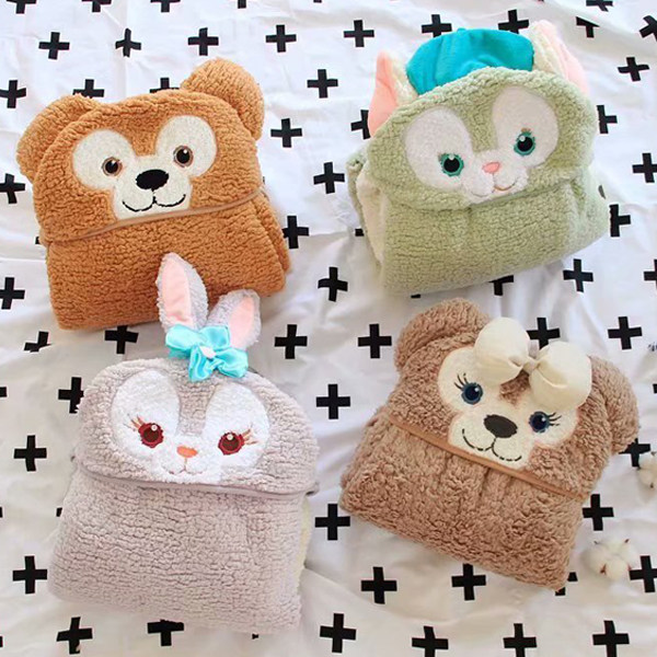 Cartoon lamb velvet lazy blanket air-conditioning blanket office nap blanket thickened blanket shawl cloak students