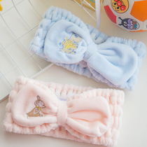 Cute cartoon hippo hair band wash hair hoop wash hair cover beauty makeup mask women sports headscarf
