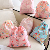 Japanese cute cartoon corset pocket drawstring bag pocket pocket mini