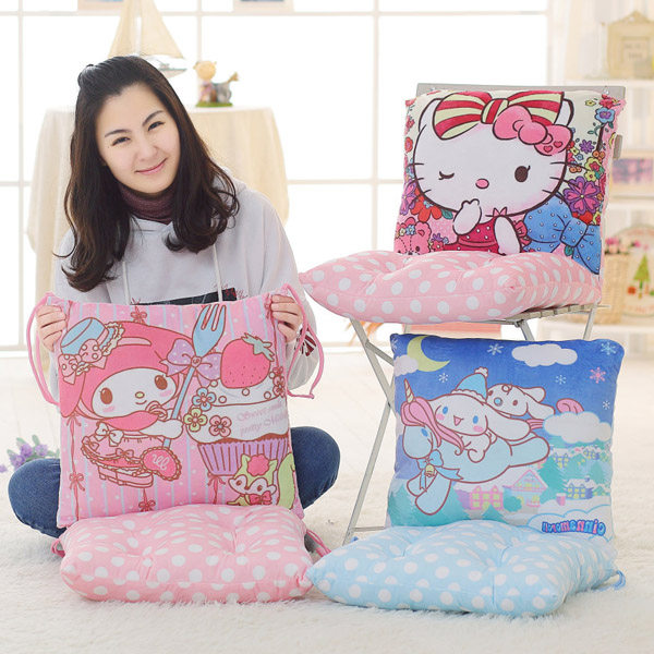 Cartoon Conjoined Cushion Back Cushion Back Integrated Office Thickened Chair Student Stool Winter Dining Chair Cushion Seat Cushion-Taobao