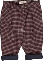 6748E-463 ｜ Полуночная коричневая красные хлопковые брюки 100%органический франкот хлопок