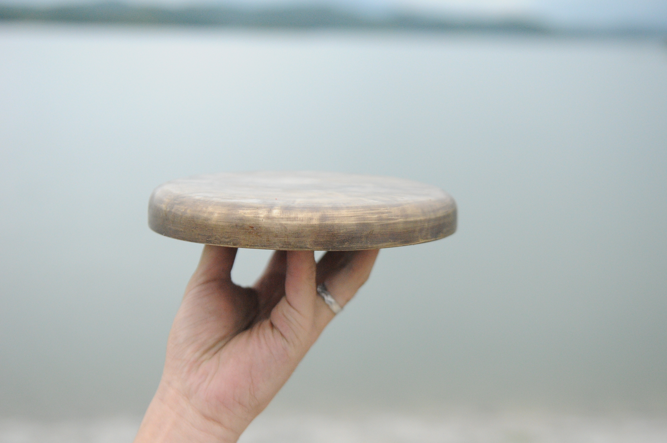 12~22CM Handmade BRONZE horse gong Peking Opera Comedy small gong Taoist Soup gong Folk musical instrument Throwing gong Moon gong