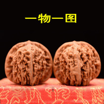 Four-story building lion head 43-45 boutique Wenwan walnut toy hand toy hemp walnut antique walnut stuffy flat valley