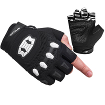 Mountain bike gloves Half finger non-slip motocross motorcycle Silicone shockproof gloves
