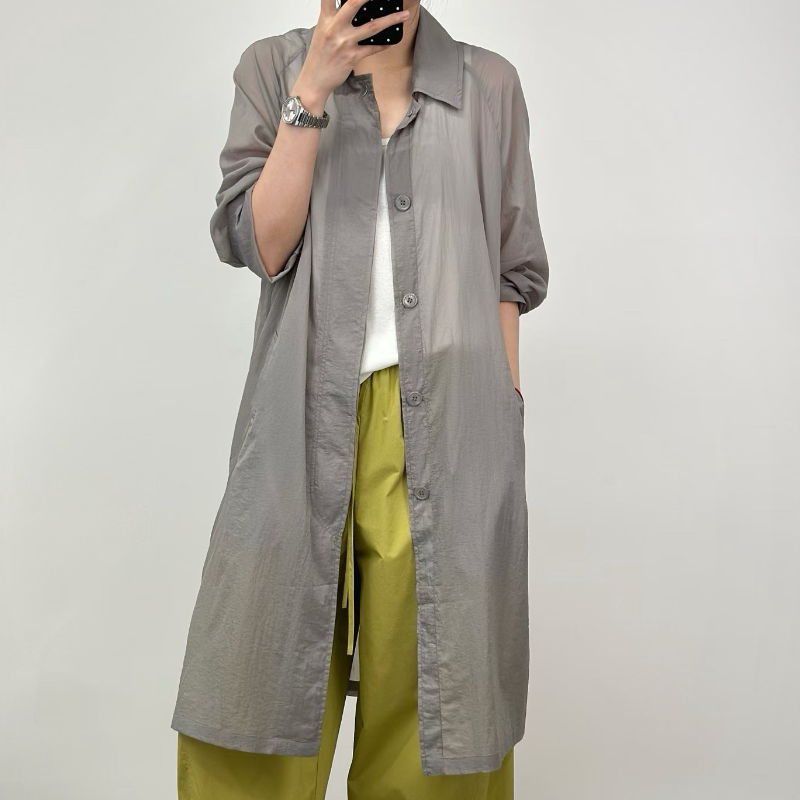 Shenzhen Nanyou 2026 Niche Design Simple and Relaxed Style Loose and Slimming Mid-Length Sun Protection Jacket for Women