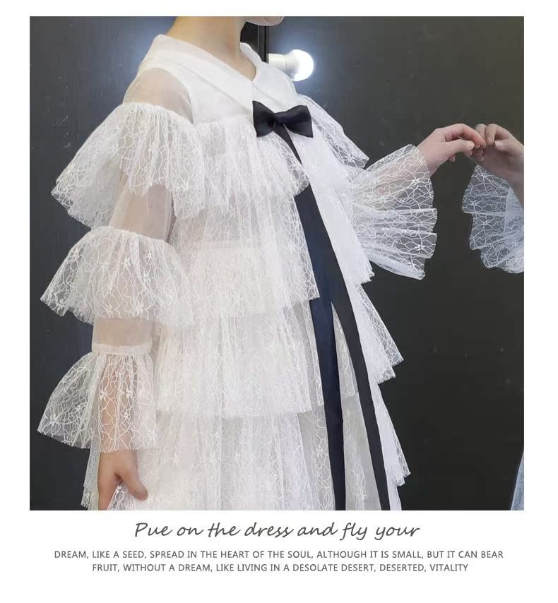 Công chúa váy cô gái fluffy váy hoa cô gái trẻ em váy cưới sinh nhật mùa thu và mùa đông bé ăn mặc trang phục piano đồ cho bé gái