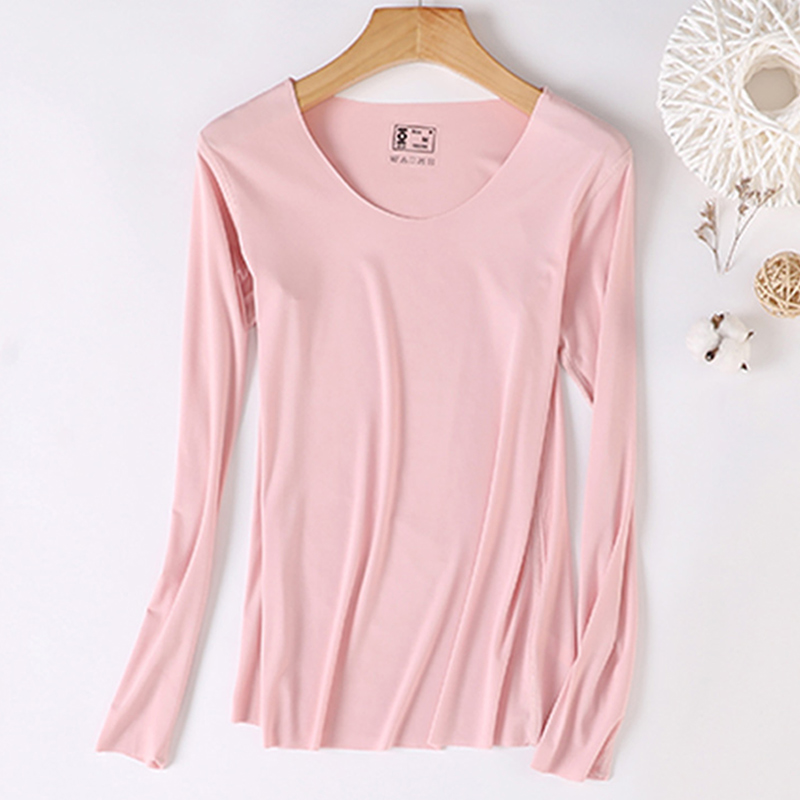 Nam Cực womens mùa xuân váy mỏng dài tay Mordale n / mặc một đánh dấu một mảnh Mordale T-shirt.