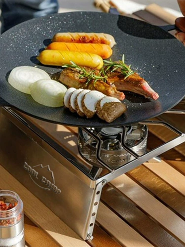 Портативная корейская ручка для кемпинга из натурального дерева, защита от ожогов