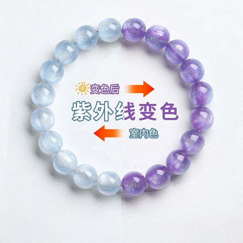Summer New Style Ultraviolet Light Change Elegant Niche Women's Bracelet 2025 Versatile Bracelet Bracelet Student Best Friend Summer New Style Ultraviolet Light Change Elegant Niche Women's Bracelet 2025 Versatile Bracelet Bracelet Student Best Friend