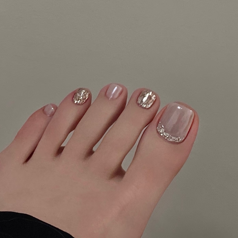 Summer Toenail Manicure, Fake Nails, Wearable Foot Nail Art, Haili Aurora Nail Art, Glitter Stickers, Diamond Embellishments, Whitening Nail Art Summer Toenail Manicure, Fake Nails, Wearable Foot Nail Art, Haili Aurora Nail Art, Glitter Stickers, Diamond Embellishments, Whitening Nail Art