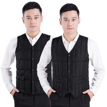 In autumn and winter middle-aged and elderly men's down cotton waistcoat padded warm vest for the elderly winter cotton waistcoat father's horse clip