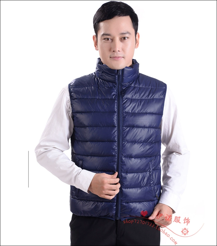 Mùa thu và mùa đông trung niên nam vest vest cotton cotton vest cha tải trung niên nam xuống cotton vest mùa đông áo khoác ghi lê nam