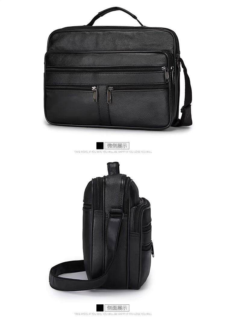 Túi da tinh khiết vai nam túi thời trang Messenger túi kinh doanh A4 thư mục túi kinh doanh dung lượng lớn ba lô da bò túi gucci nam