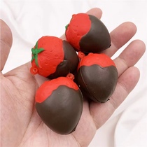 Simulation food 5 small chocolate sauce strawberry squishy slow rebound soft soft pinch with fragrance