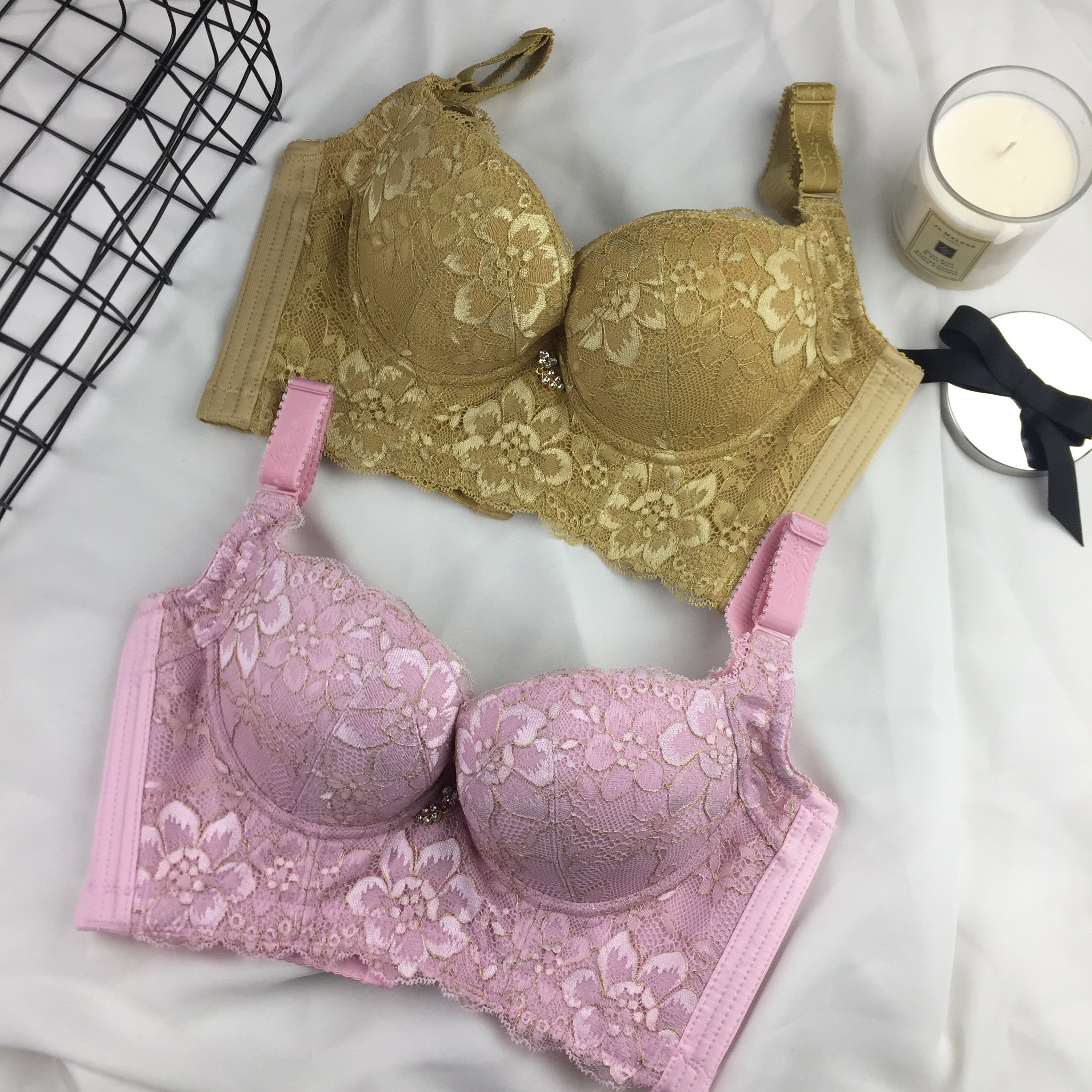 Beauty Salon Adjustment Type Underwear Small Chest Massage Essential Oil Thickened Coalestation Side Closeted Breast back Princess bra