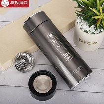 Gold Force 304 Double Layer Insulation Cup Men Business On-board Water Glass Vacuum Stainless Steel Lettering Cup Office Bubble Tea Cup