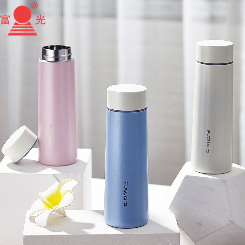 Fugomia vacuum insulated cup 380ml literary and art brief about youthful frescoed male and female lovers stainless steel 304