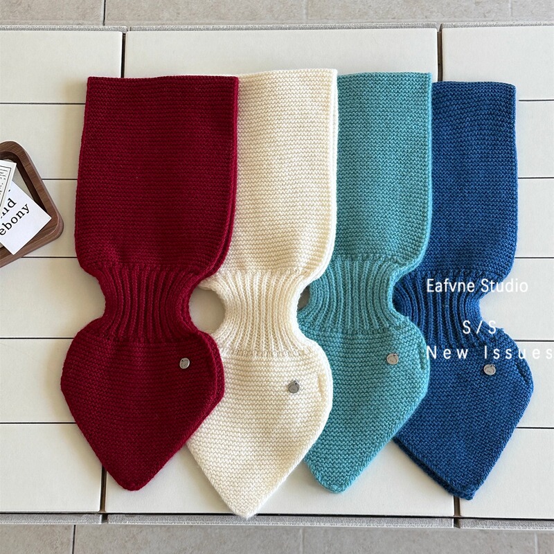 Lazy Person's 100% Wool Autumn and Winter Short Fashionable Cross-Knit Fishtail Yarn Scarf for Women, Versatile and Warm Neck Warmer Lazy Person's 100% Wool Autumn and Winter Short Fashionable Cross-Knit Fishtail Yarn Scarf for Women, Versatile and Warm Neck Warmer