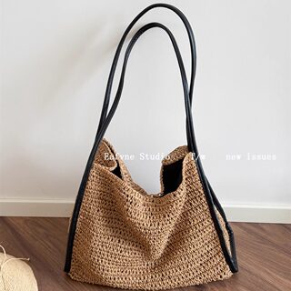 Lazy Style Vacation Beach Extra Large Straw Bag Seaside Shoulder Bag Niche Versatile 2025 Spring and Summer Tote Bag