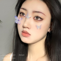 Douyin nail art small butterfly photo stickers face props fabric photo butterfly face stickers three-dimensional stickers face decoration