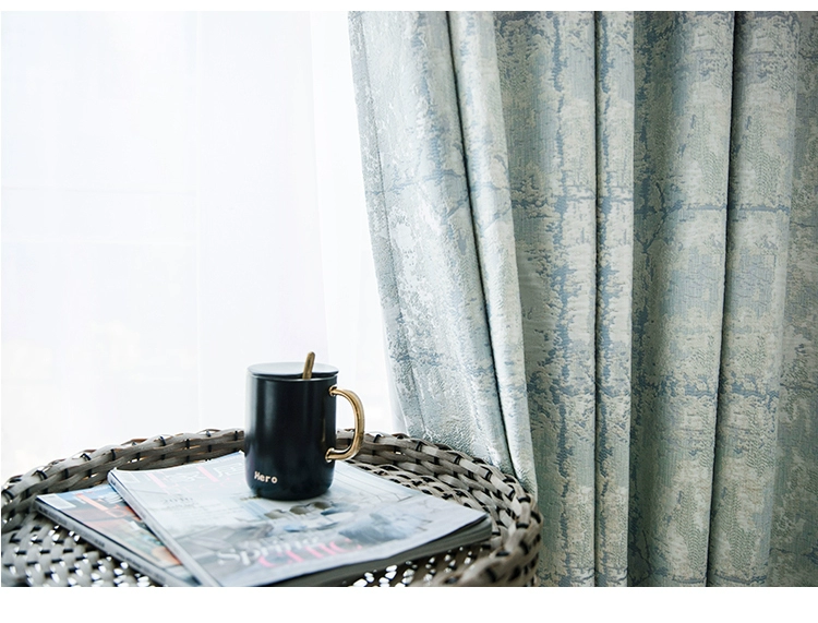 Rèm vải 2018 mới phong cách Bắc Âu phòng khách sàn đến trần cửa sổ jacquard rèm hoàn thiện đơn giản phòng ngủ hiện đại vải bóng - Phụ kiện rèm cửa móc treo rèm cửa sổ