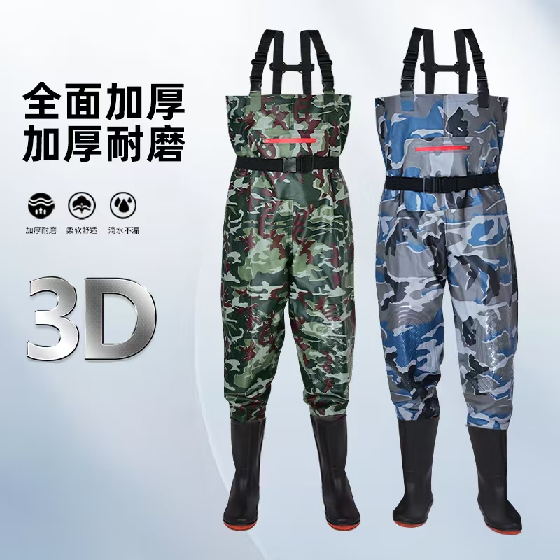 Thickened Wading Pants, Half-Length Rain Pants, Waterproof Clothing, Integrated Leather Water Pants, Farm and Breeding Pants, Rain Boots Thickened Wading Pants, Half-Length Rain Pants, Waterproof Clothing, Integrated Leather Water Pants, Farm and Breeding Pants, Rain Boots