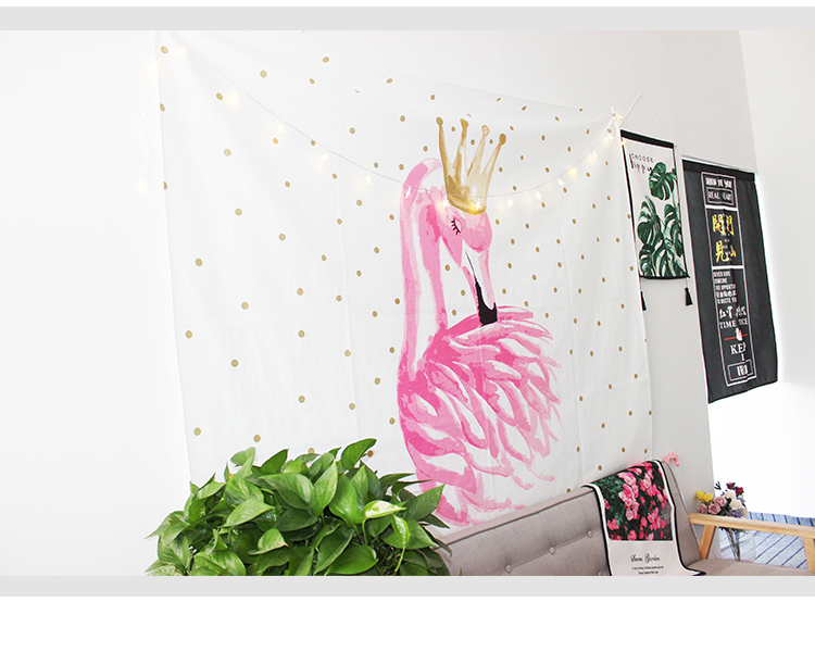Ins phòng ngủ Bắc Âu sofa trang trí tường bao gồm tấm thảm nhà treo vải lưới nhiếp ảnh màu đỏ neo ảnh nền vải thảm treo tường mandala