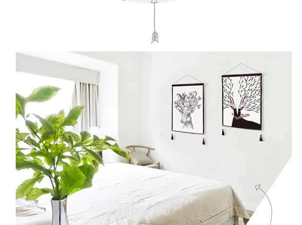 Bắc Âu nhỏ gọn bức tranh sống phòng ngủ phòng bên cạnh giường tấm thảm vải tấm thảm hộp mét bức tranh sơn trang trí nền sofa - Tapestry thảm treo tường thổ cẩm