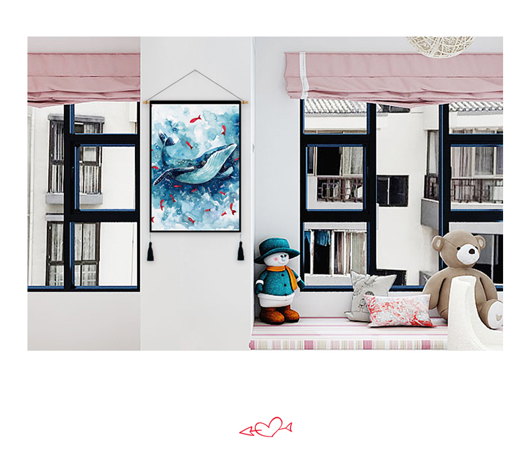 Bắc âu ins bức tranh động vật vải cotton và vải lanh tấm thảm phòng ngủ đầu giường tường vải băng chăn mét hộp bìa sơn thảm treo tường 2m