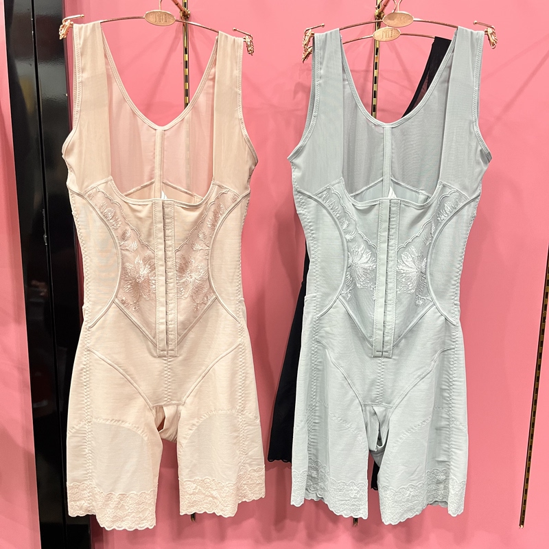 Beauty Salon Postpartum Recovery Body Sculpting 9649 Germanium Gold Buckle Bodysuit Strong Compression Shaping Tummy Control Support Shapewear