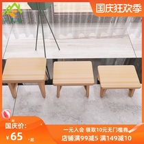 Small stool home solid wood bench living room shoe stool multifunctional low stool creative corner stool solid wood square stool