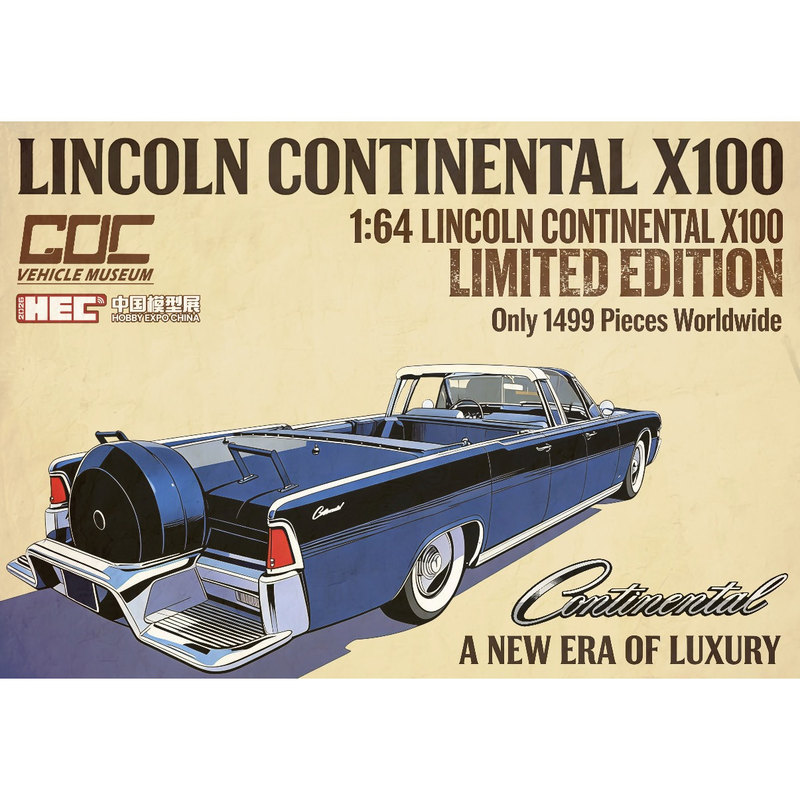 Beijing Hec Limited Edition Goc Lincoln Continental X100 Alloy Car Model