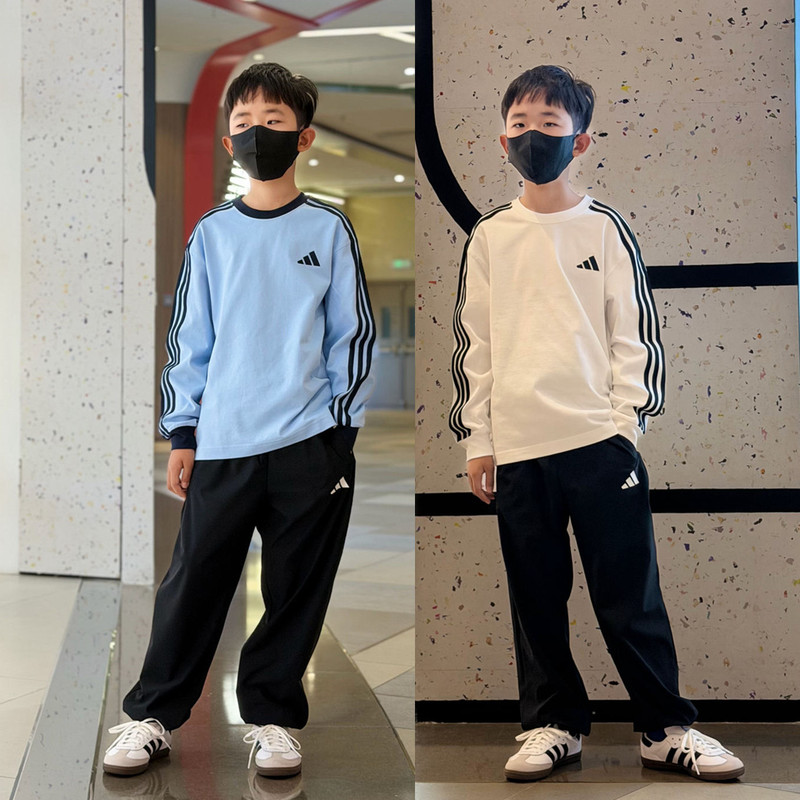 Adidas Children's Clothing 26 Autumn New Collection Boys and Girls Pure Cotton Comfortable Versatile Long-Sleeve T-Shirt Sports Top Ld3857 Adidas Children's Clothing 26 Autumn New Collection Boys and Girls Pure Cotton Comfortable Versatile Long-Sleeve T-Shirt Sports Top Ld3857