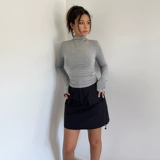 Корсет, приятный телу осенний лонгслив, высокий воротник, в корейском стиле