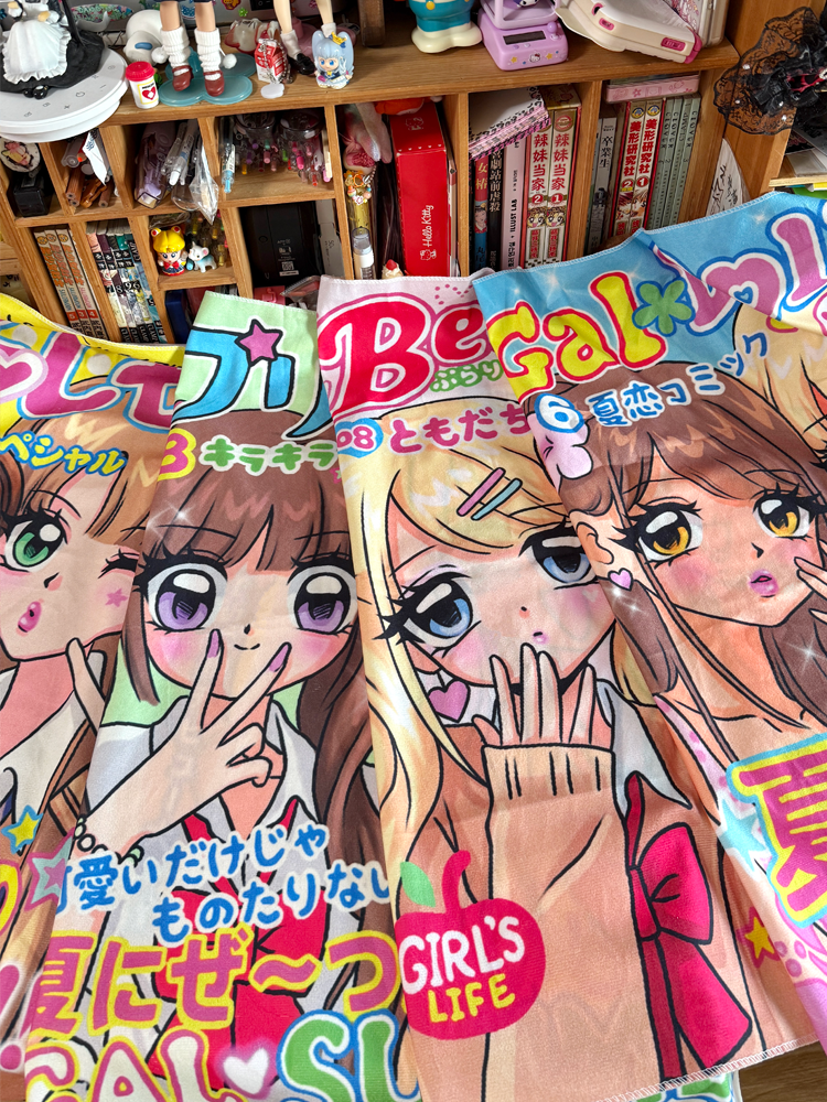 Гобелен 三文猫原创日系涩谷辣妹杂志风格挂布少女卧室宿舍房间装饰背景布