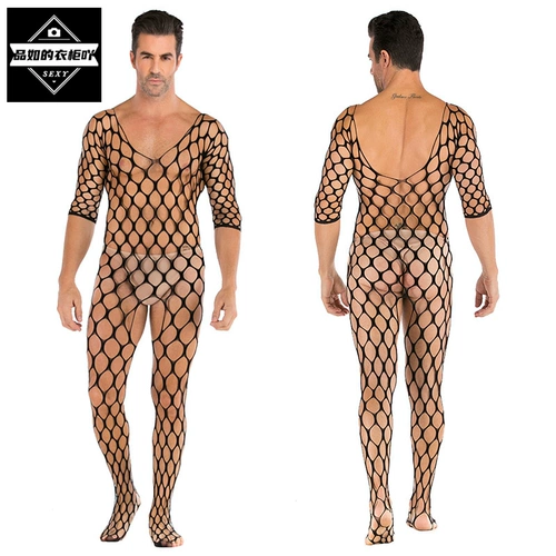 Сексуальные чулки, горячее и пряное сексуальное нижнее белье, мужчины в сети Сан -Чао соединенные носки, набор перспективы любовной ноги