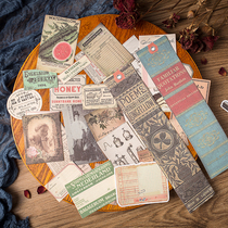 junk journal retro material hand tent sticker large size doing old English book sheet sheet music note stickers