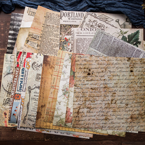 junik journal retro material paper hand tent sticker big size background hit bottom English score for old style