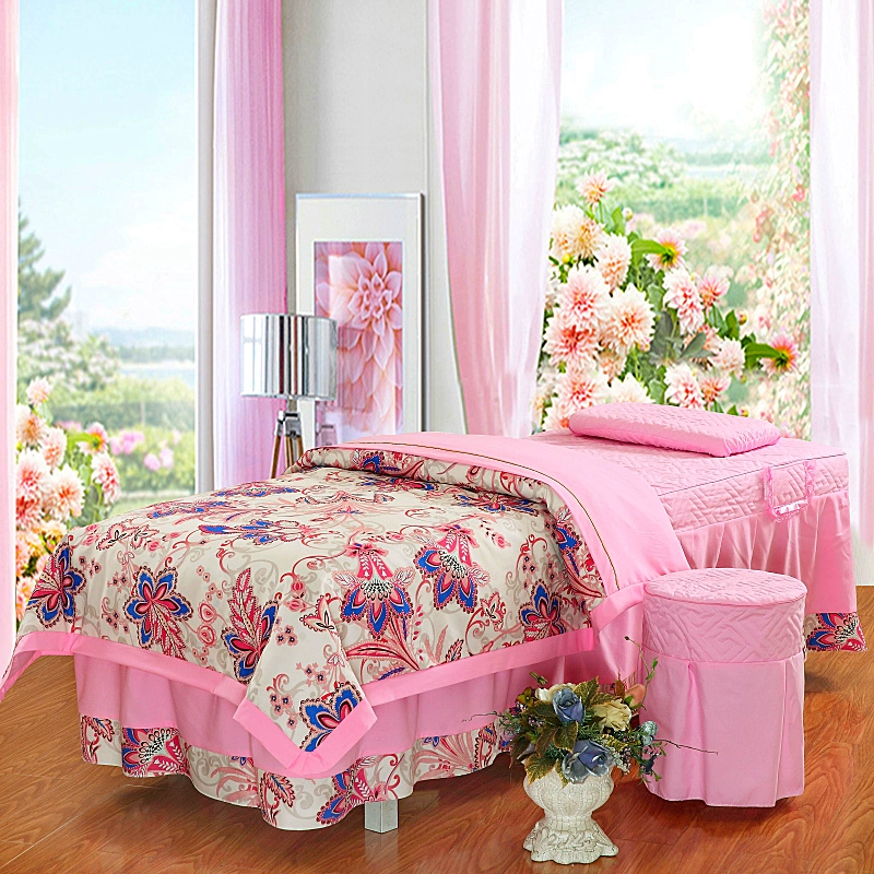 Ren Beauty khăn trải giường denim bedspread giường bìa có thể được tùy chỉnh massage dầu gội đầu massage bedspread màu đơn giản - Trang bị tấm