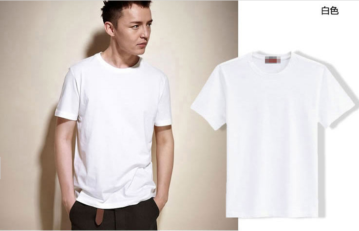 Tinh khiết trắng t-shirt nam giới và phụ nữ ngắn tay lỏng màu rắn t-shirt nửa tay cotton vòng cổ áo sơ mi áo sơ mi quảng cáo áo sơ mi in ấn