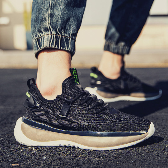 Men's Summer Sneakers with Mesh, Breathable, Casual Running Shoes, Non-Slip, Anti-Odor, Fly-Knit Shoes, New Lightweight Dad Shoes